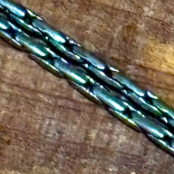 GIVENCHY Blue Crystal Iridescent AB & Lt Aqua Rhinestone Teardrop Necklace 20" - Picture 16 of 16